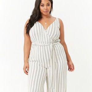 Plus Size striped jumpsuit. Forever 21.